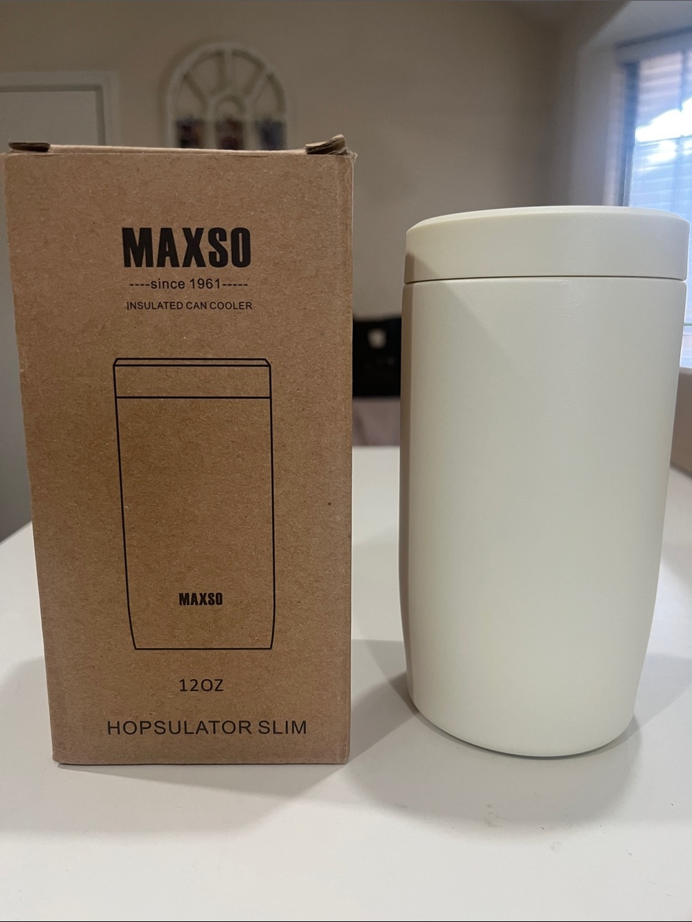 12oz Insulated Can Cooler - Cream